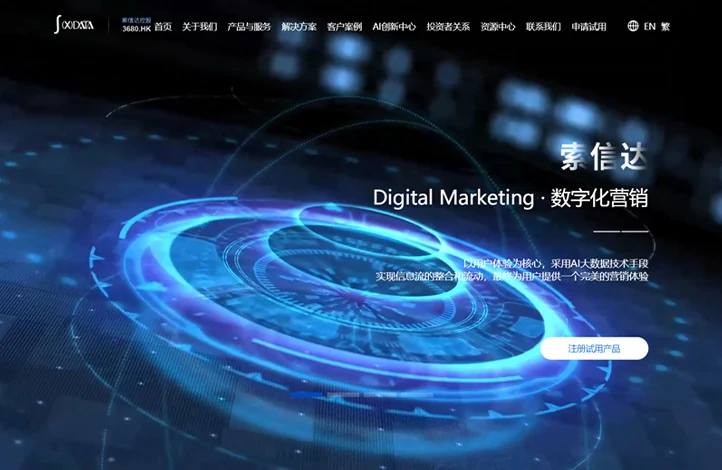 索信达集团历史网站展示图片